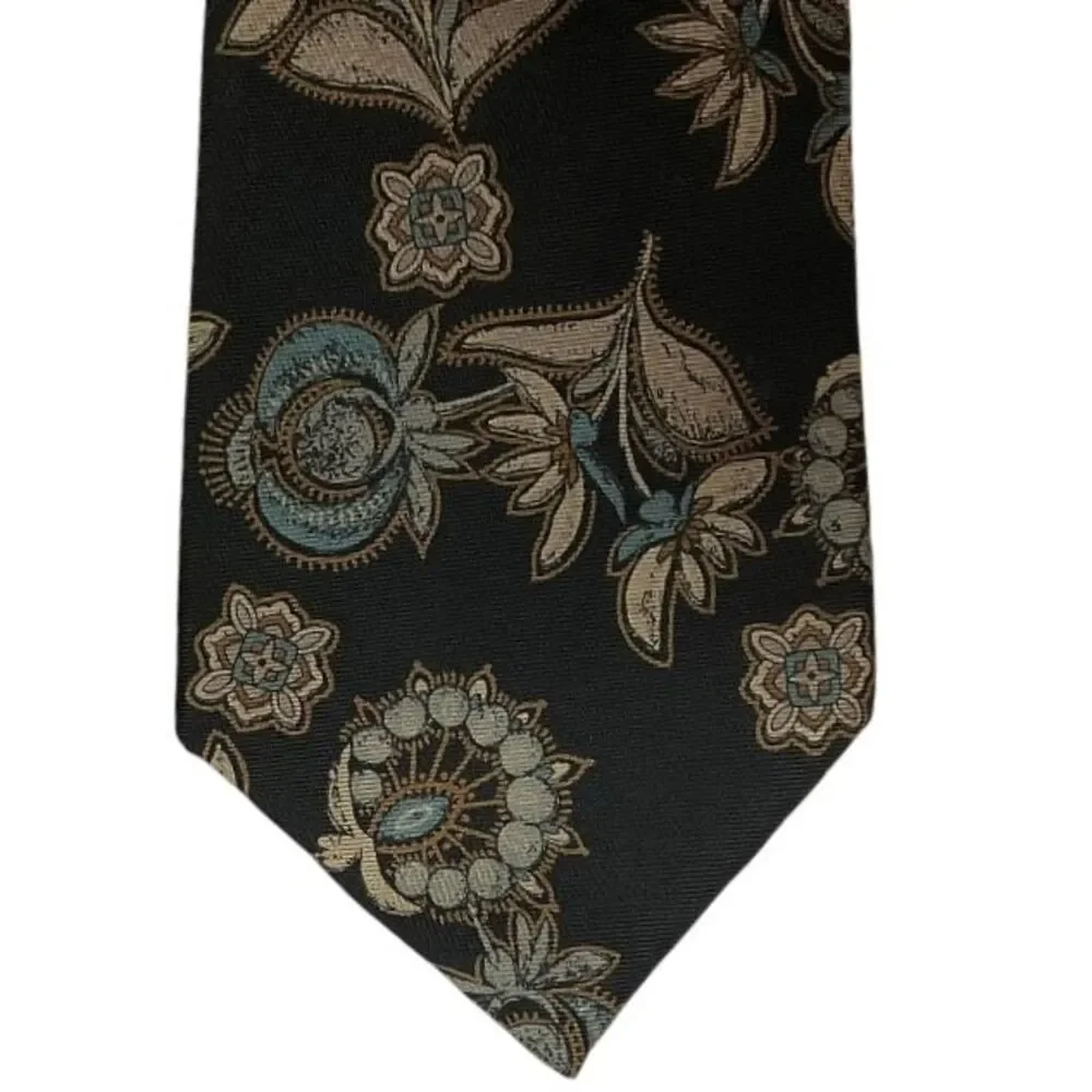 Pinnacle Men's Pure Silk Floral‎ Print Necktie Formal Business